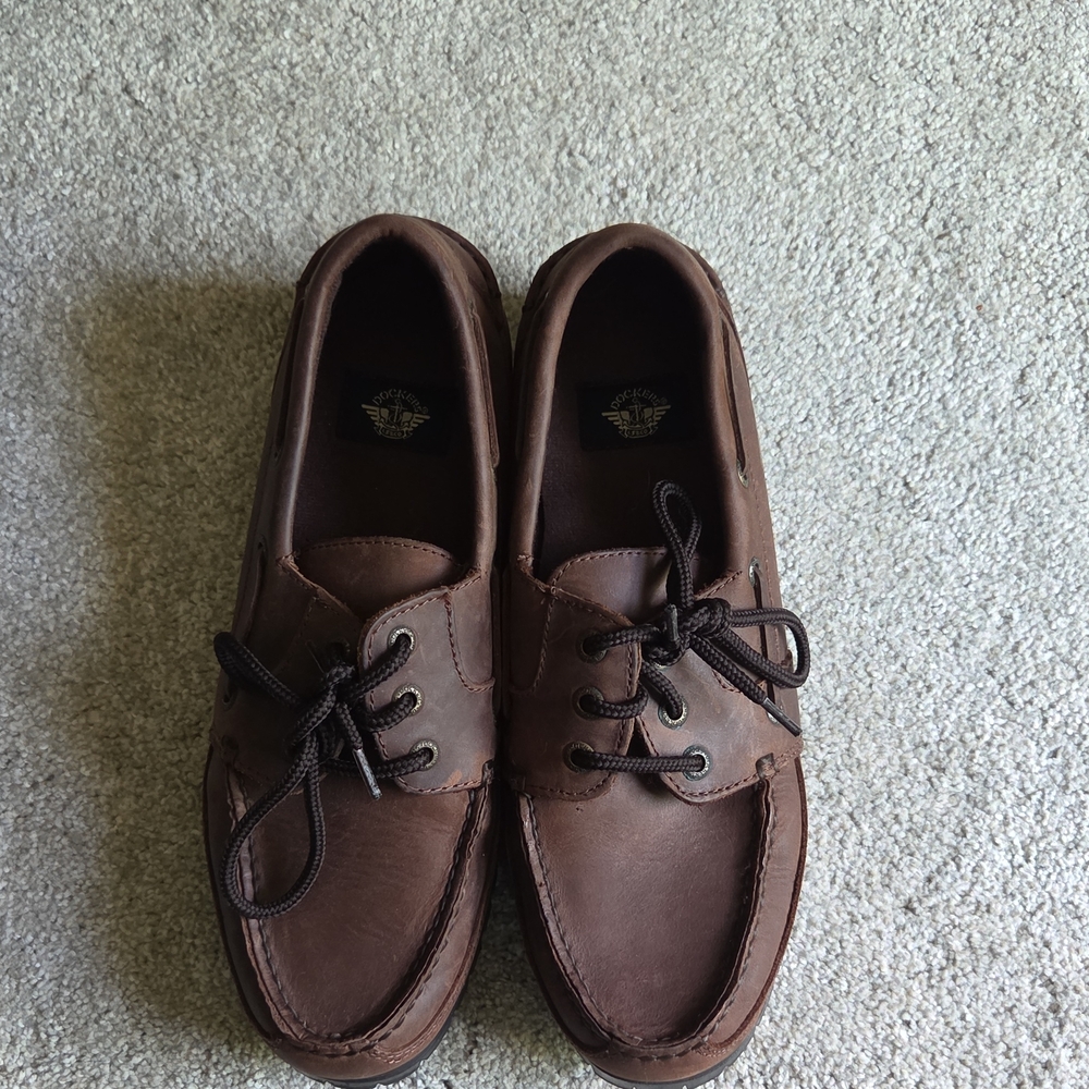 Dockers Men's Dark Brown Leather Boat Shoes